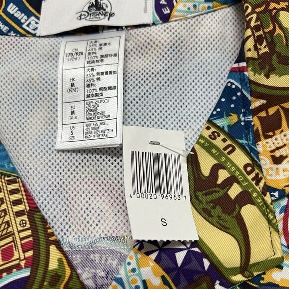 Disney Parks WDW Star Tours Epcot Attraction Patches Button Shirt Size Small NWT - Picture 7 of 9